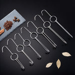 Supporto per gancio per appendere barbecue all'aperto a doppio anello in acciaio inossidabile, 3 Centi Small Ring 23cm, 3 Centi Small Wax Ring 24.5cm, 3 Centi Large Wax Ring 33cm, 3 Centi Medium Wax Ring 29cm, 4 Centi  Steel Thick Short 24cm           ...