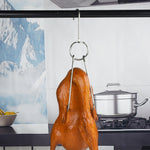 Supporto per gancio per appendere barbecue all'aperto a doppio anello in acciaio inossidabile, 3 Centi Small Ring 23cm, 3 Centi Small Wax Ring 24.5cm, 3 Centi Large Wax Ring 33cm, 3 Centi Medium Wax Ring 29cm, 4 Centi  Steel Thick Short 24cm           ...