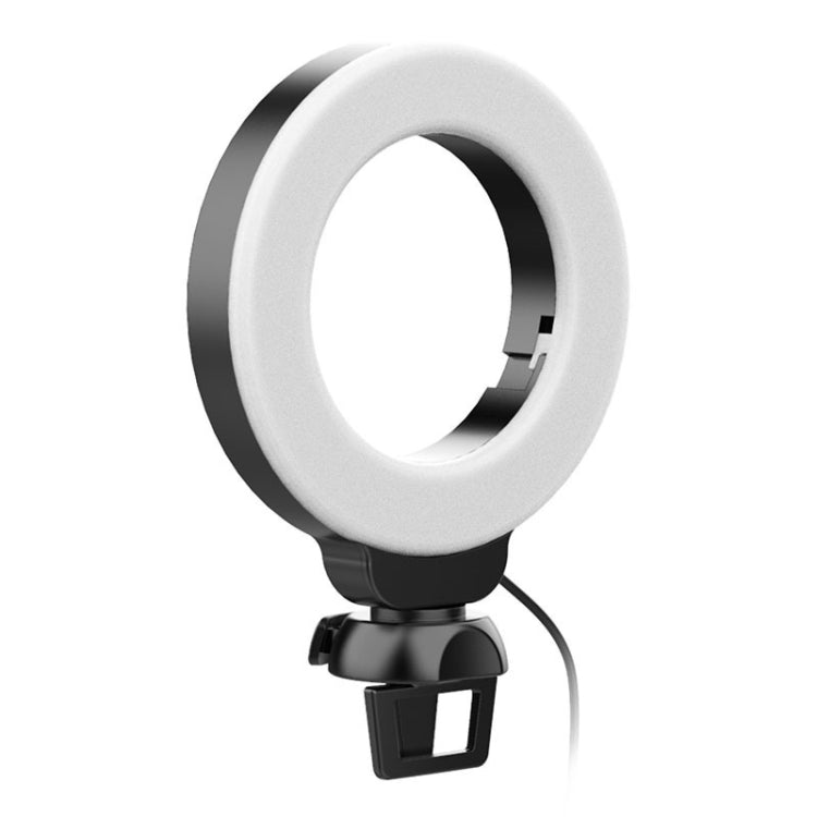 YRing48 Luce di riempimento dell'anello di bellezza dal vivo per videoconferenza con videocamera per laptop da 4 pollici e 48 LED, Clip Set, Clip with Tripod