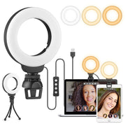 Luce anello LED 48 LED con clip per videoconferenza