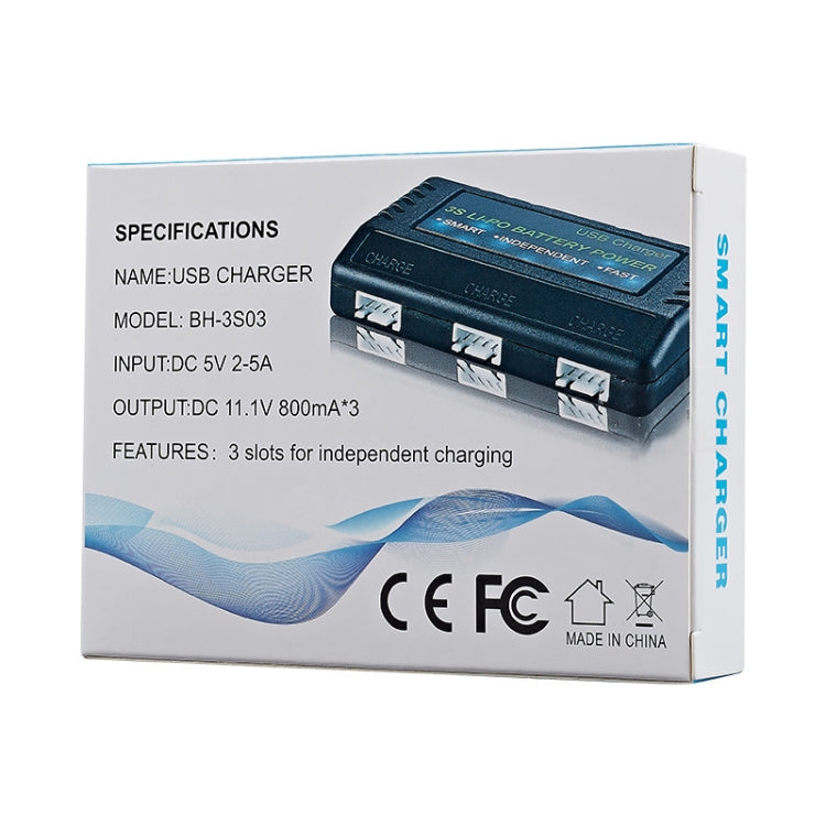 Custodia di ricarica per bilanciamento batteria Li-Po BH-3S03
