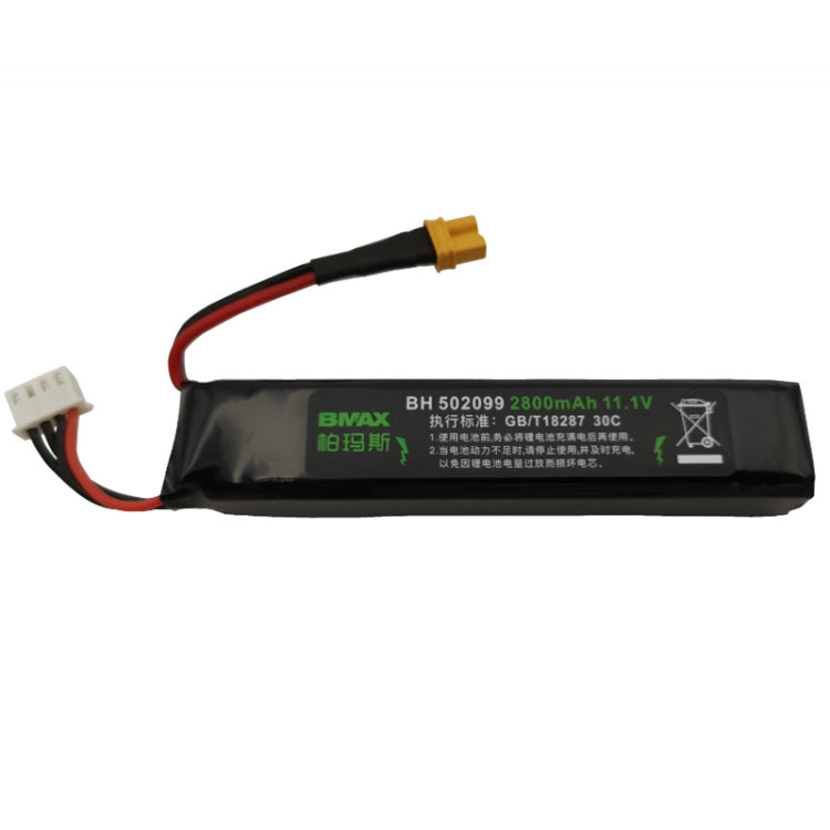 Batteria ricaricabile agli ioni di litio BMAX 11,1 V ad alta velocità 30 C con scarico per marmo ad acqua, SM, Green Shell Small Tamiya, XT30