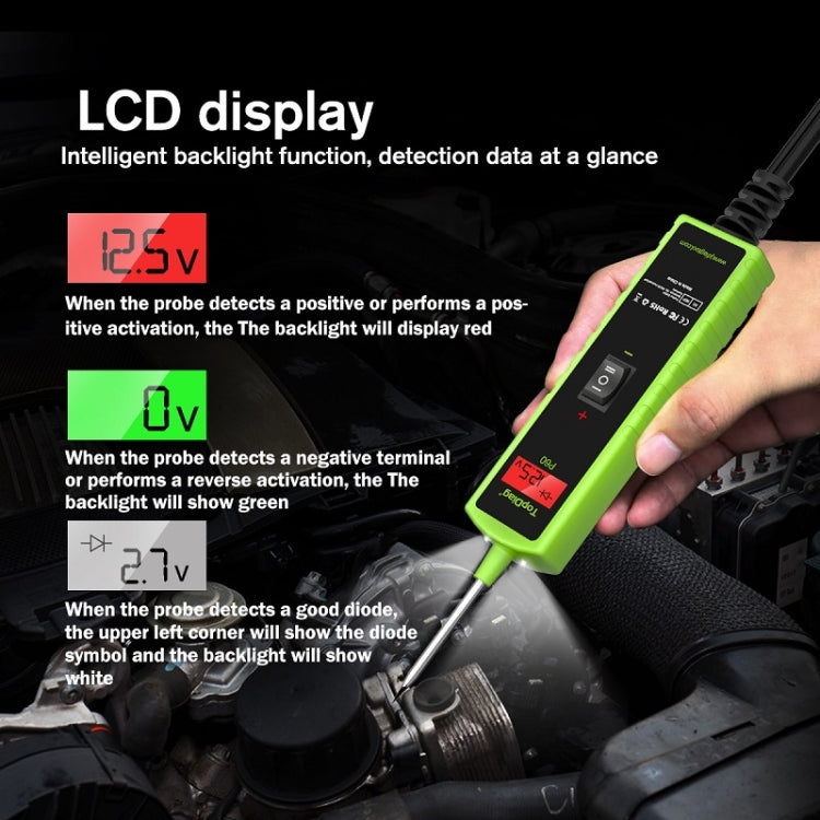 Diodo diagnostico del circuito di alimentazione automobilistico del rilevatore di tensione JDiag 6-30V, P60