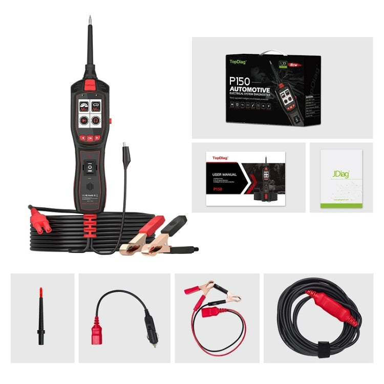 Diagnosi del sistema del veicolo di rilevamento del segnale dell'iniettore di carburante del rilevatore elettrico JDiag 6-30V, P150