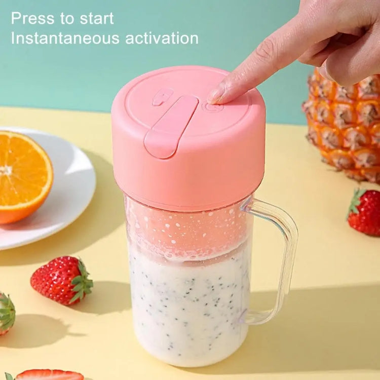 Tazza per succo di cannuccia da 420 ml con 6 lame, ricarica USB, frullatore portatile per spremiagrumi