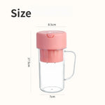 Tazza per succo di cannuccia da 420 ml con 6 lame, ricarica USB, frullatore portatile per spremiagrumi
