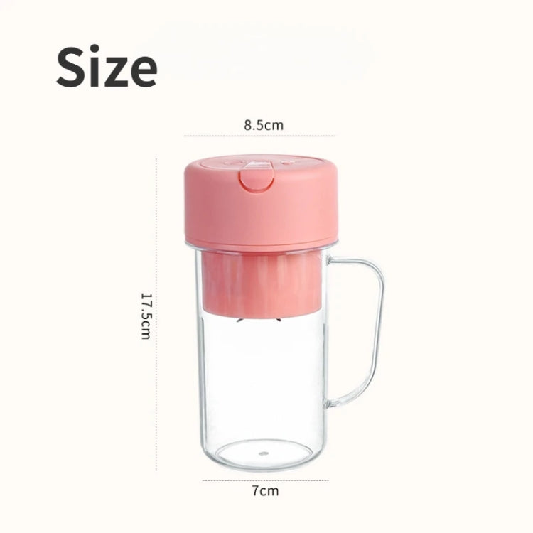 Tazza per succo di cannuccia da 420 ml con 6 lame, ricarica USB, frullatore portatile per spremiagrumi