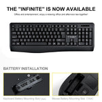Set tastiera e mouse wireless per laptop da ufficio T-WOLF TF-100 2.4G Bluetooth, TF-100(Black)