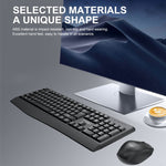 Set tastiera e mouse wireless per laptop da ufficio T-WOLF TF-100 2.4G Bluetooth, TF-100(Black)