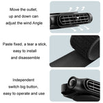 Ventola per schienale del sedile plug-in USB con vento forte a turbina per auto