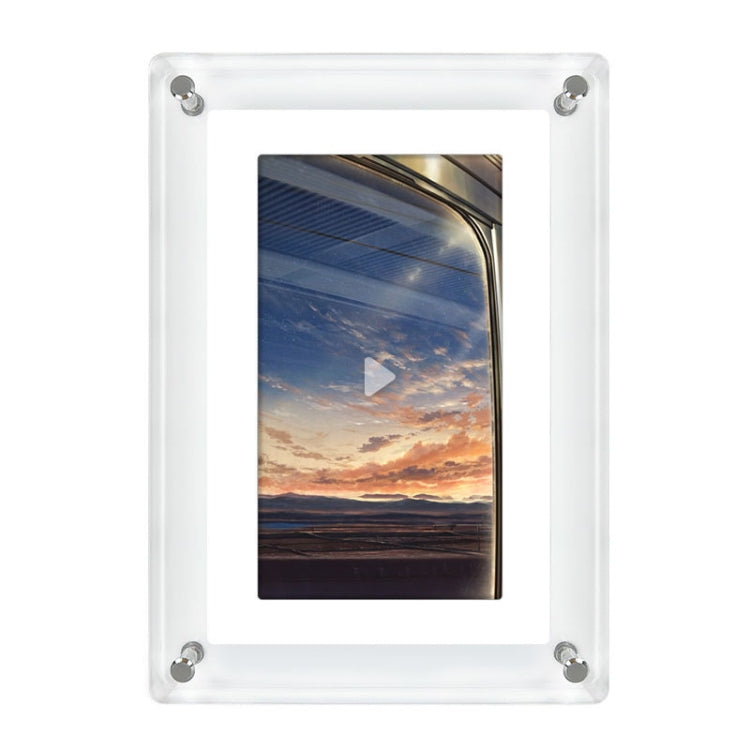 Cornice per foto digitale HD da 5 pollici Lettore pubblicitario in cristallo Lettore di visualizzazione di immagini video in movimento 1080P, 5 Inch (US Plug), 5 Inch (EU Plug), 5 Inch (UK Plug)