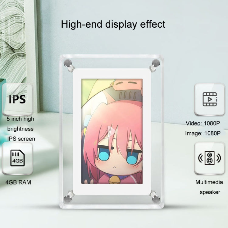 Cornice digitale 5 pollici HD 1080P con memoria 4GB