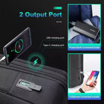 Zaino impermeabile per laptop con porta USB Type-C Bopai