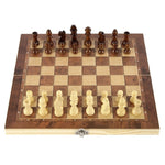 Set di scacchi in legno 3 in 1 Scacchiera pieghevole per bambini e adulti, 24 x 24cm, 34 x 34cm, 39 x 39cm, 44 x 44cm