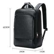 Bopai 61-123311 Zaino per laptop da lavoro in pelle bovina di grande capacità a primo strato, 61-123311