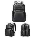 Zaino in pelle bovina con porta USB e Type-C 45x40x21cm