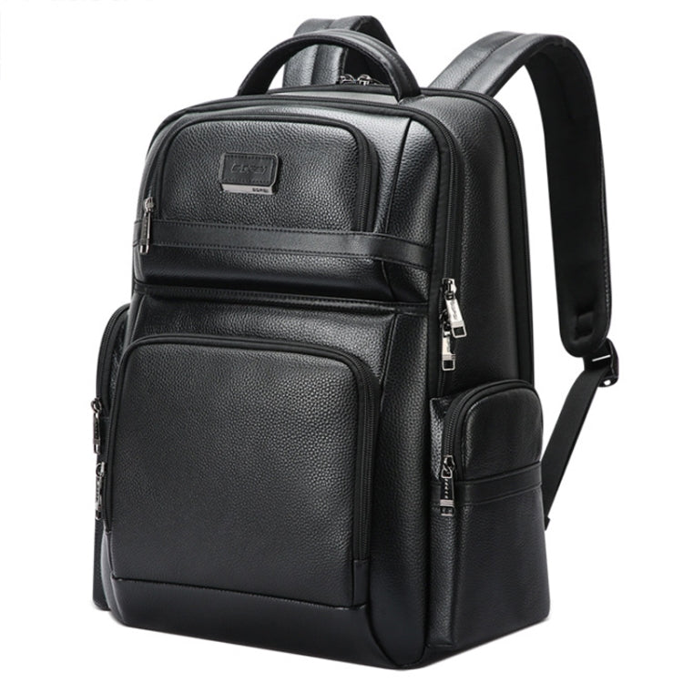 Zaino in pelle bovina con porta USB e Type-C 45x40x21cm