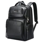 Bopai 61-123291 Zaino per laptop in pelle bovina di grande capacità a primo strato con porta USB + tipo C, Lychee Pattern, Falling Pattern