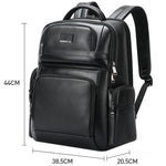 Zaino in pelle bovina con porta USB e Type-C 45x40x21cm
