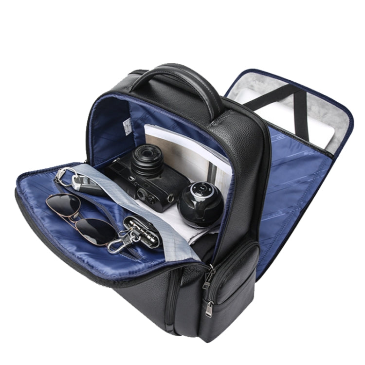 Zaino in pelle bovina con porta USB e Type-C 45x40x21cm