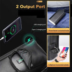 Zaino in pelle bovina con porta USB e Type-C 45x40x21cm