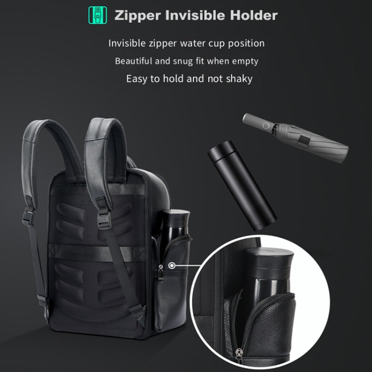 Zaino in pelle bovina con porta USB e Type-C 45x40x21cm