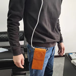 Borsa custodia organizer in pelle per Apple Vision Pro
