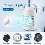 Ventola raffreddamento spray USB con luce RGB temporizzata