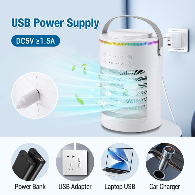 Ventola raffreddamento spray USB con luce RGB temporizzata