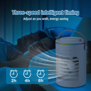 CF-516 Ventola di raffreddamento per umidificazione spray regolabile con luce RGB da tavolo temporizzata USB, CF-516