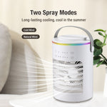 Ventola raffreddamento spray USB con luce RGB temporizzata