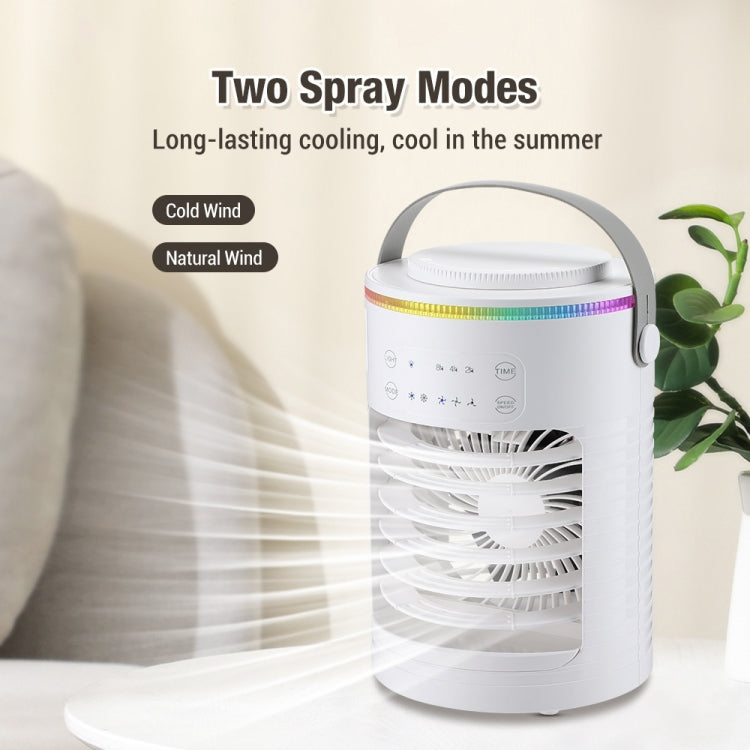 Ventola raffreddamento spray USB con luce RGB temporizzata