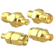 Kit connettore SMA a MCX da 4 pezzi / set Adattatore placcato oro coassiale RF, 4pcs /Set SMA To MCX