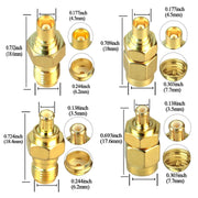 Kit connettore SMA a MCX da 4 pezzi / set Adattatore placcato oro coassiale RF, 4pcs /Set SMA To MCX