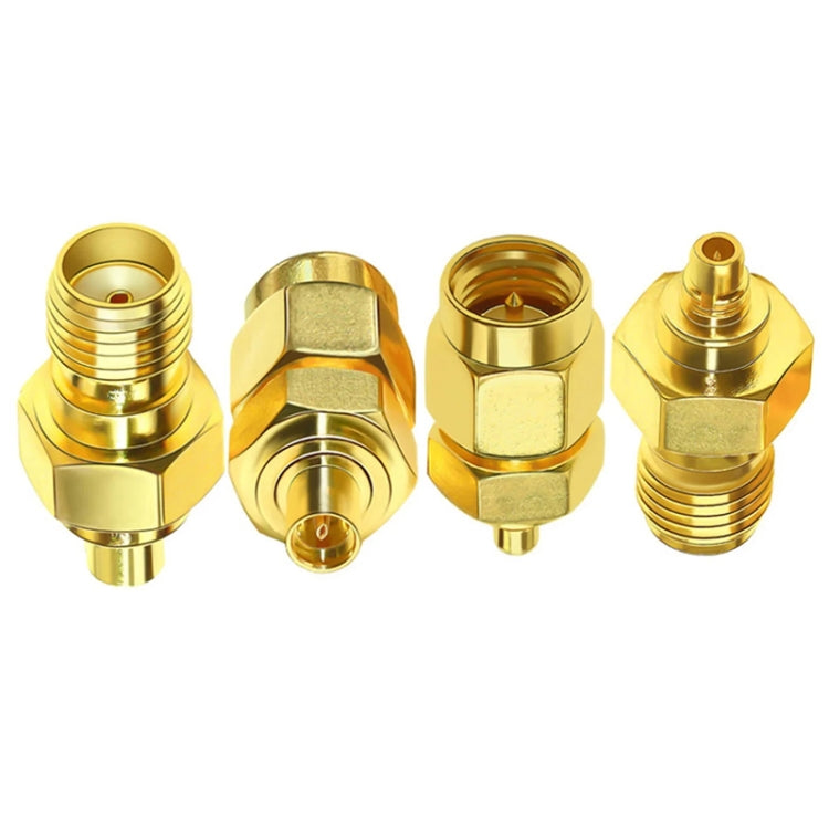 Kit adattatore coassiale Adattatore per antenna RF con connettore coassiale in ottone, 4pcs /Set SMA To MMCX, SMA Male To  MMCX Male, SAM Female To MMCX Male, SMA Male To MMCX Female, SMA Female To MMCX Female