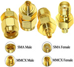 Kit adattatori coassiali SMA a MMCX in ottone 4 pezzi