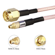 Cavo di prolunga coassiale RG316 da 15 cm Cavo adattatore da SMA a MMCX, SMA Female To MMCX Male, SMA Male To MMCX Male