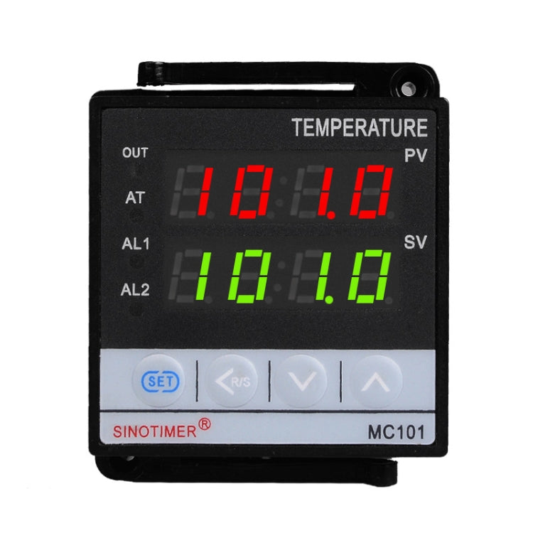 SINOTIMER MC101 Ingresso universale Custodia corta PID Regolatore di temperatura intelligente Misuratore Riscaldamento Raffreddamento Relè SSR Uscita a stato solido, MC101
