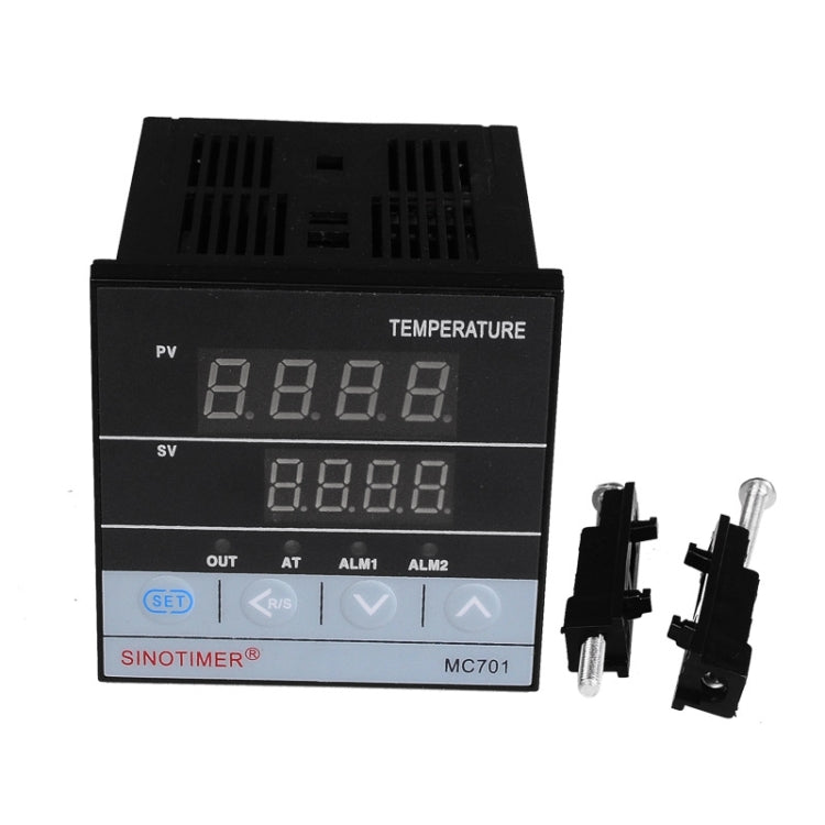 SINOTIMER MC701 Ingresso universale Custodia corta PID Regolatore di temperatura intelligente Misuratore Riscaldamento Raffreddamento Relè SSR Uscita a stato solido, MC701