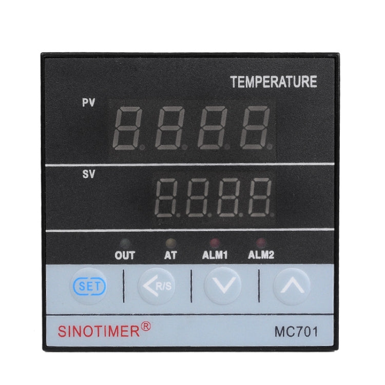 SINOTIMER MC701 Ingresso universale Custodia corta PID Regolatore di temperatura intelligente Misuratore Riscaldamento Raffreddamento Relè SSR Uscita a stato solido, MC701