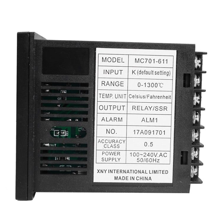 SINOTIMER MC701 Ingresso universale Custodia corta PID Regolatore di temperatura intelligente Misuratore Riscaldamento Raffreddamento Relè SSR Uscita a stato solido, MC701