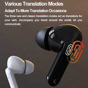 Hishell Y113 Traduttore vocale intelligente Auricolari wireless Auricolari in tempo reale Online istantanei 40 lingue Traduci auricolare