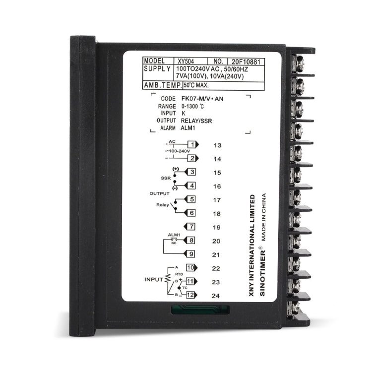 Controllo temperatura SINOTIMER XY504 con uscita SSR
