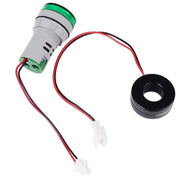 SINOTIMER ST16A Rotondo 22mm LED Segnale luminoso digitale 220V AC Amperometro 0-100A Indicatore luminoso di corrente AC, ST16A