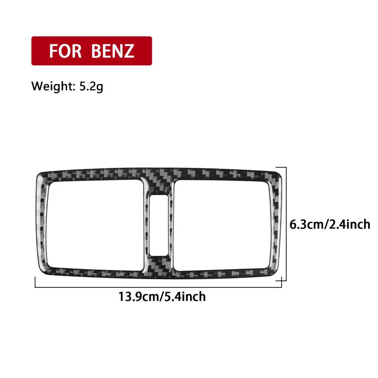 Set di 3 adesivi per bocchette d'aria centrali posteriori per Mercedes-Benz Classe G W463