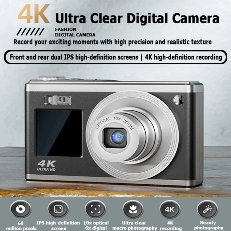 Fotocamera digitale 60MP 4K HD con doppio schermo