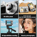 Fotocamera digitale 60MP 4K HD con doppio schermo