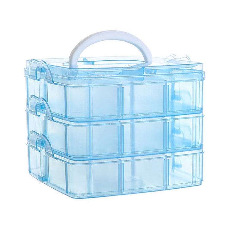 Scatola portaoggetti cosmetica portatile in plastica con scatola portaoggetti staccabile a 3 strati