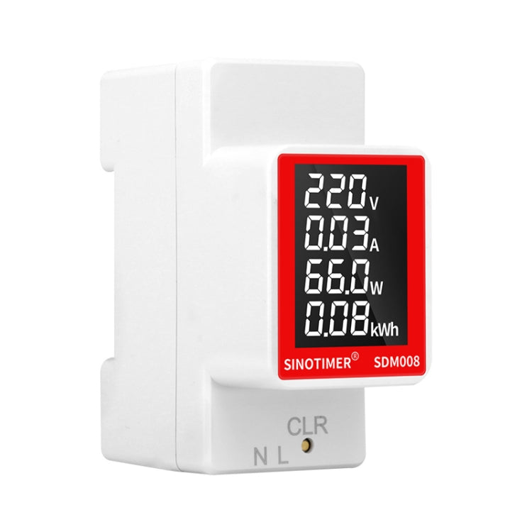 SINOTIMER SDM008 Monitor di potenza digitale multifunzionale CA di tensione e corrente a binario, SDM008