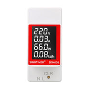 SINOTIMER SDM008 Monitor di potenza digitale multifunzionale CA di tensione e corrente a binario, SDM008